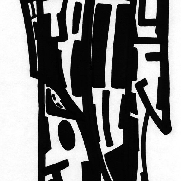 

visage 2
 
 &ndash; Encre de chine sur papier &ndash;  – 2003