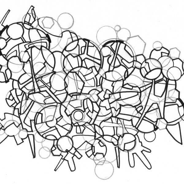 

08-006
 
 &ndash; Crayon et encre pigment&eacute;e sur papier &ndash;  – 2006