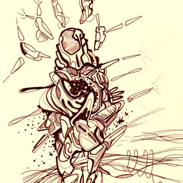 

l&amp;eacute;vitation
 
 &ndash; Encre pigment&eacute;e sur papier &ndash;  – 2018